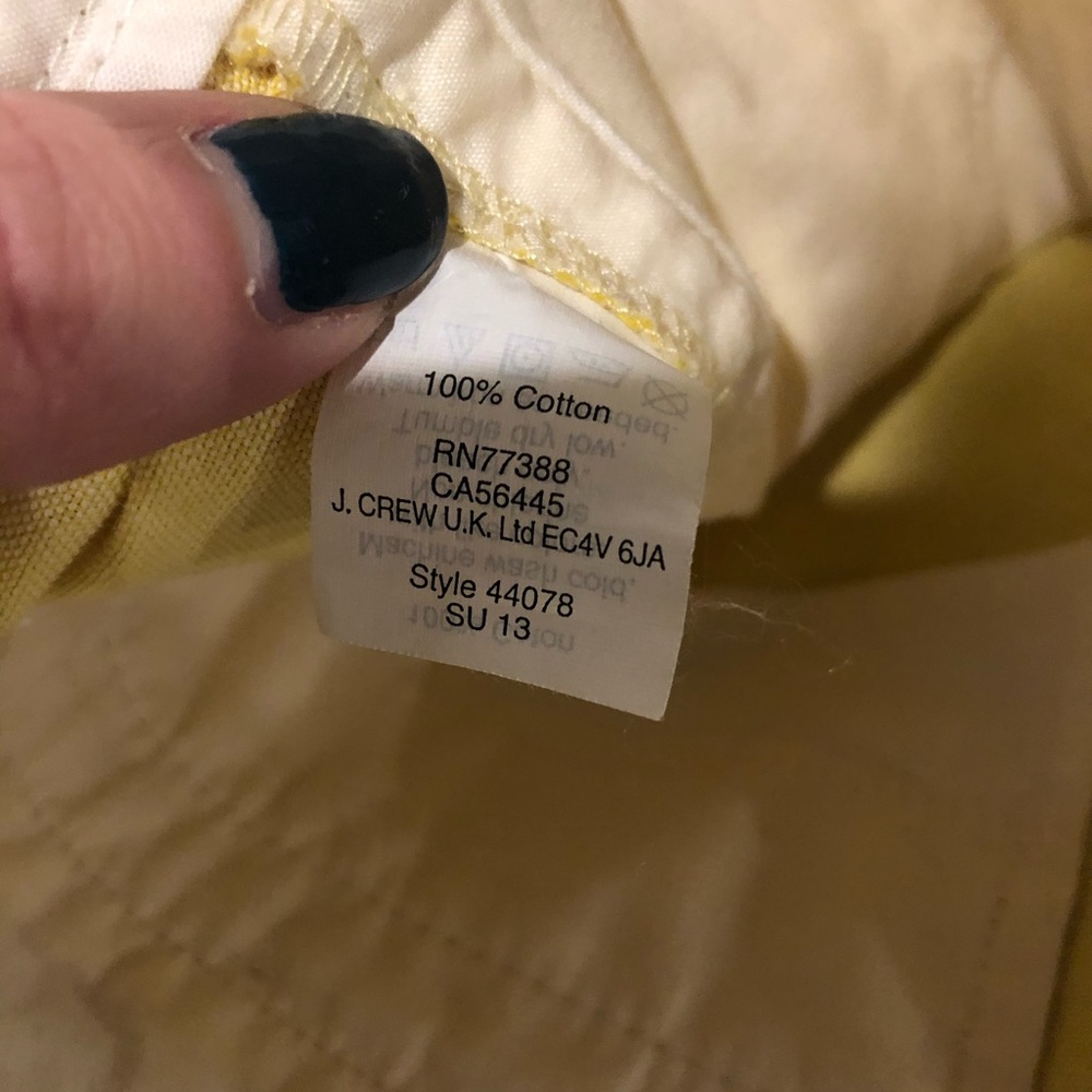 J. Crew city fit yellow preppy chino shorts - Picture 6 of 6